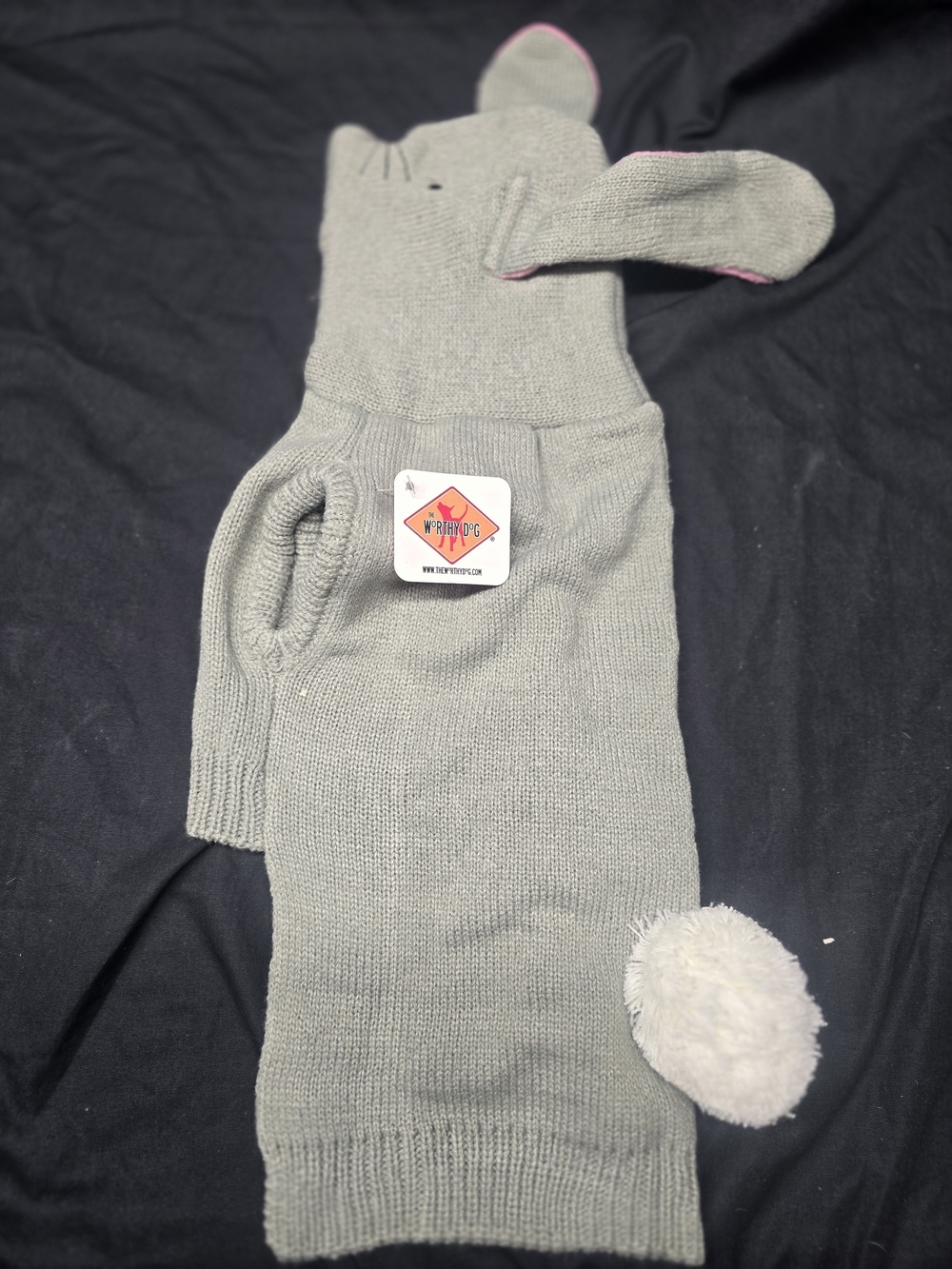 The Worthy Dog Bunny Hop Dog Hoodie/Sweater. Medium